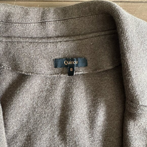 Quince 100% Organic Cotton Knit Blazer - Size S - Heather Brown - Picture 9 of 11